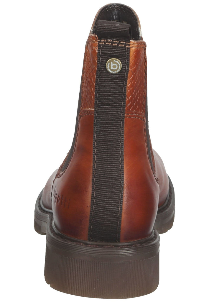 Bugatti Stiefelette Leder/Textil Cognac