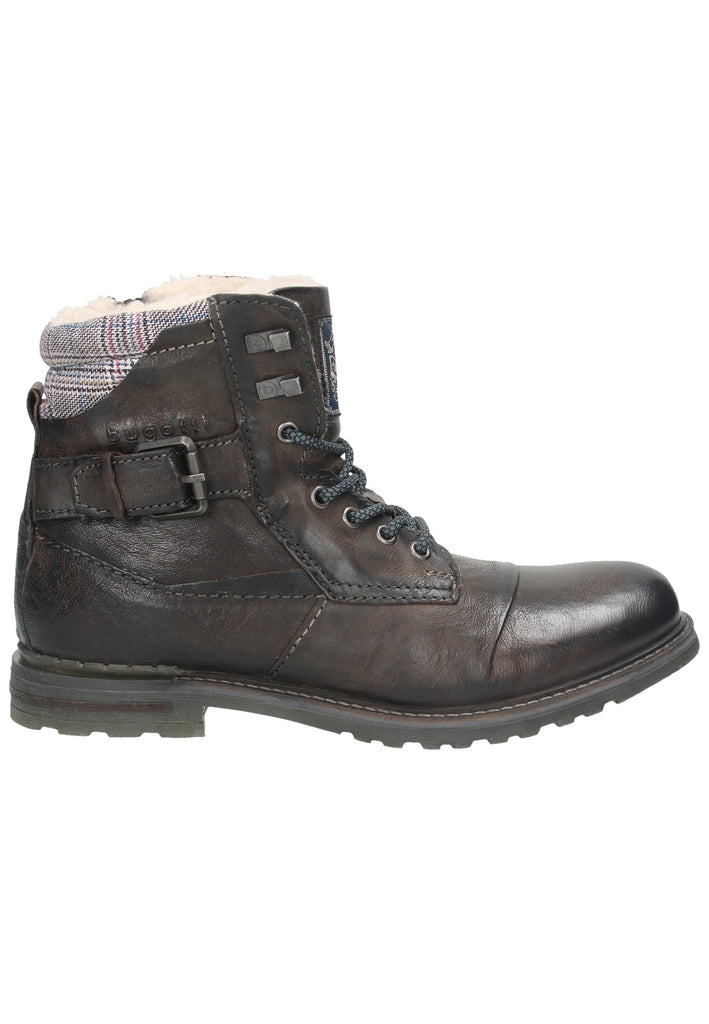 Bugatti Stiefelette Leder/Textil Dunkelgrau Warmfutter