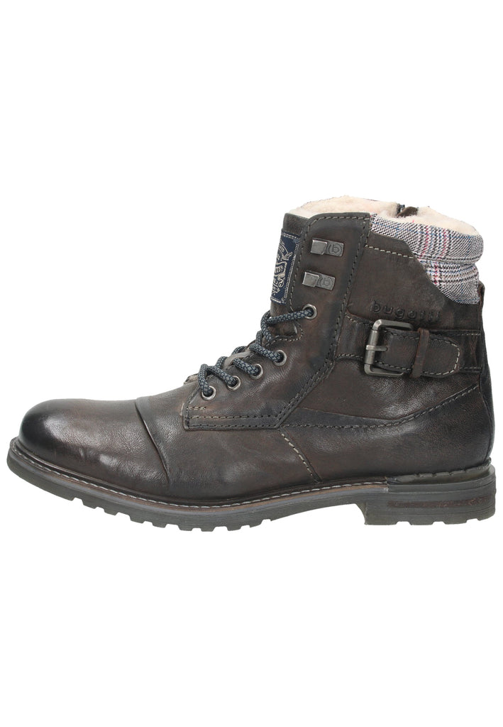 Bugatti Stiefelette Leder/Textil Dunkelgrau Warmfutter