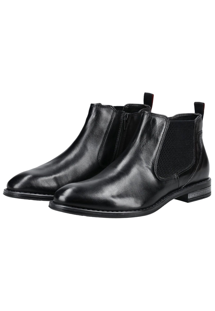 Bugatti Stiefelette Leder/Textil Schwarz