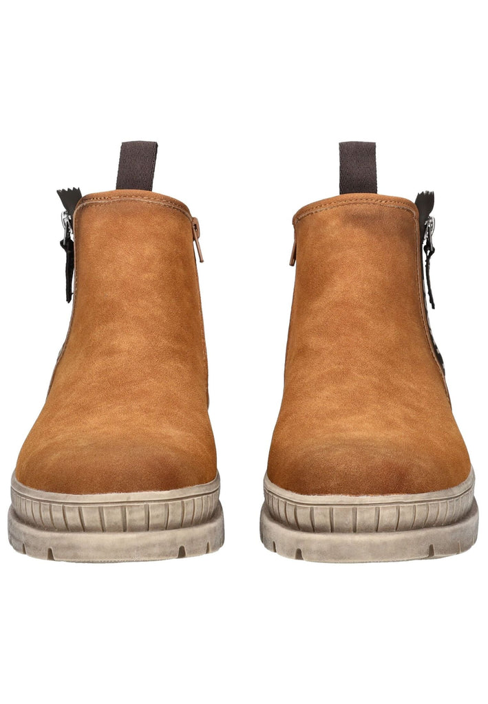 Bugatti Stiefelette Lederimitat Cognac Warmfutter