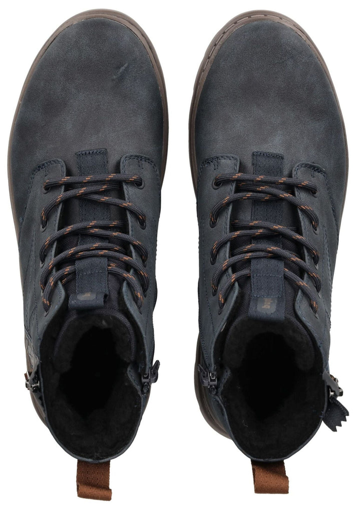 Bugatti Stiefelette Lederimitat Dunkelblau Warmfutter