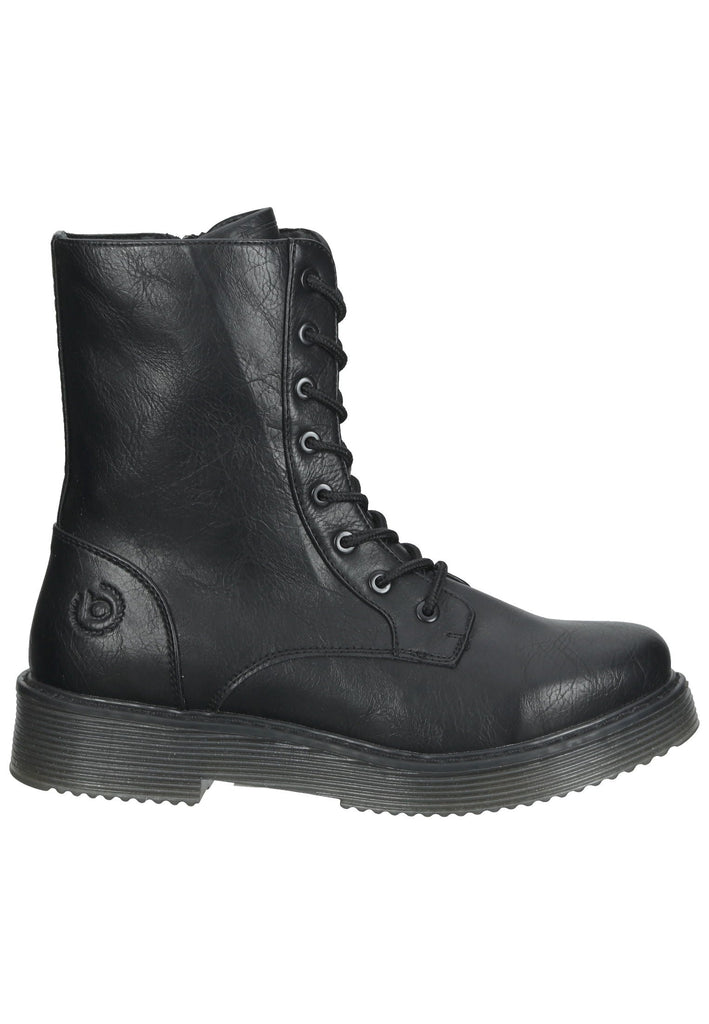 Bugatti Stiefelette Lederimitat Schwarz