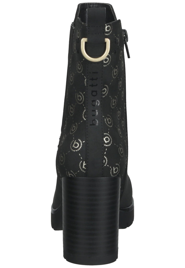 Bugatti Stiefelette Lederimitat Schwarz Kombi