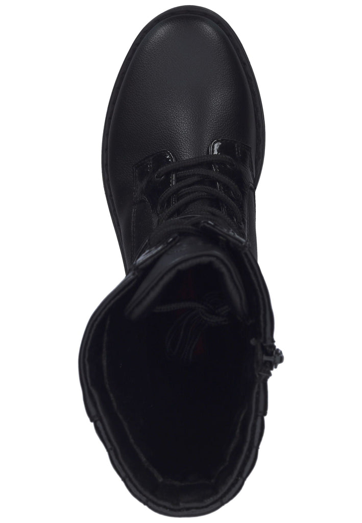 Bugatti Stiefelette Lederimitat Schwarz/Schwarz