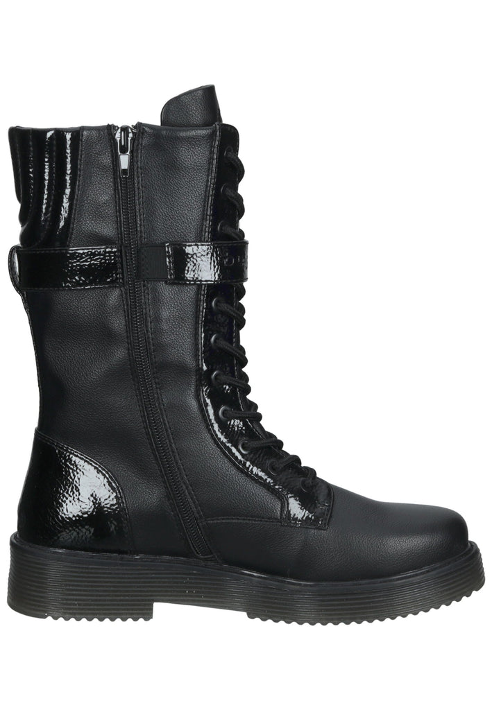 Bugatti Stiefelette Lederimitat Schwarz/Schwarz