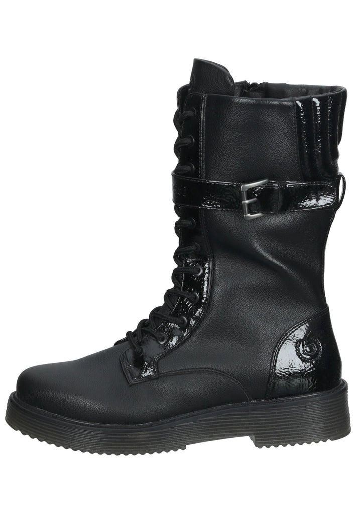 Bugatti Stiefelette Lederimitat Schwarz/Schwarz