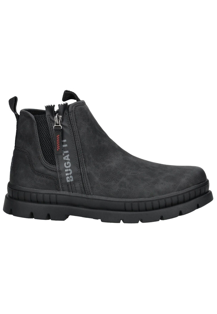 Bugatti Stiefelette Lederimitat Schwarz Warmfutter