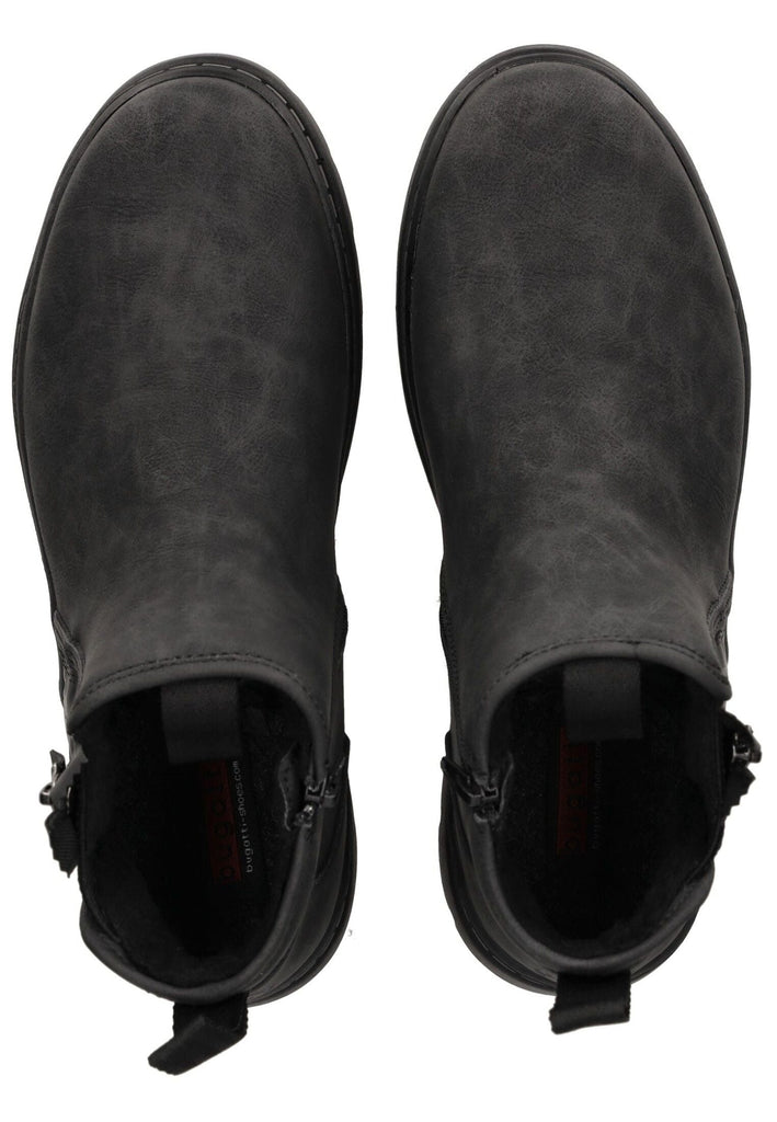 Bugatti Stiefelette Lederimitat Schwarz Warmfutter