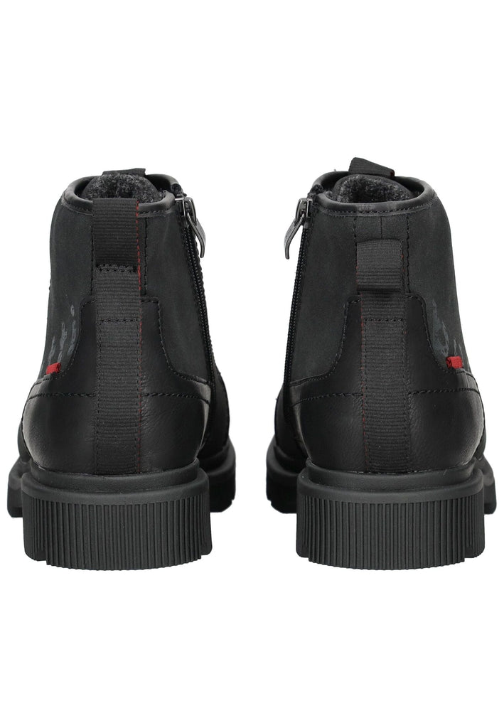 Bugatti Stiefelette Lederimitat Schwarz Warmfutter