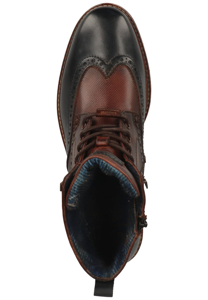 Bugatti Stiefelette Nappaleder Blau/Braun