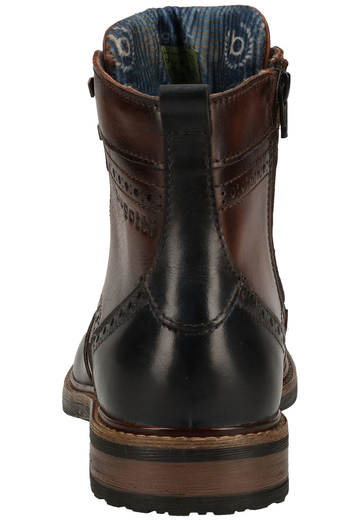 Bugatti Stiefelette Nappaleder Blau/Braun