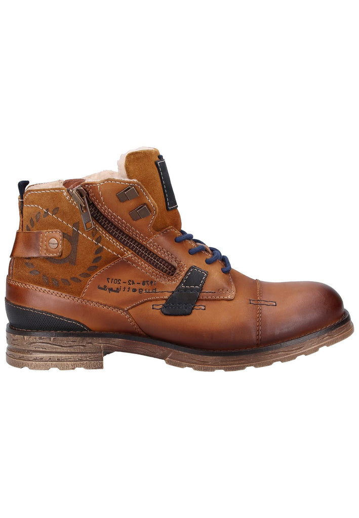 Bugatti Stiefelette Nappaleder Cognac