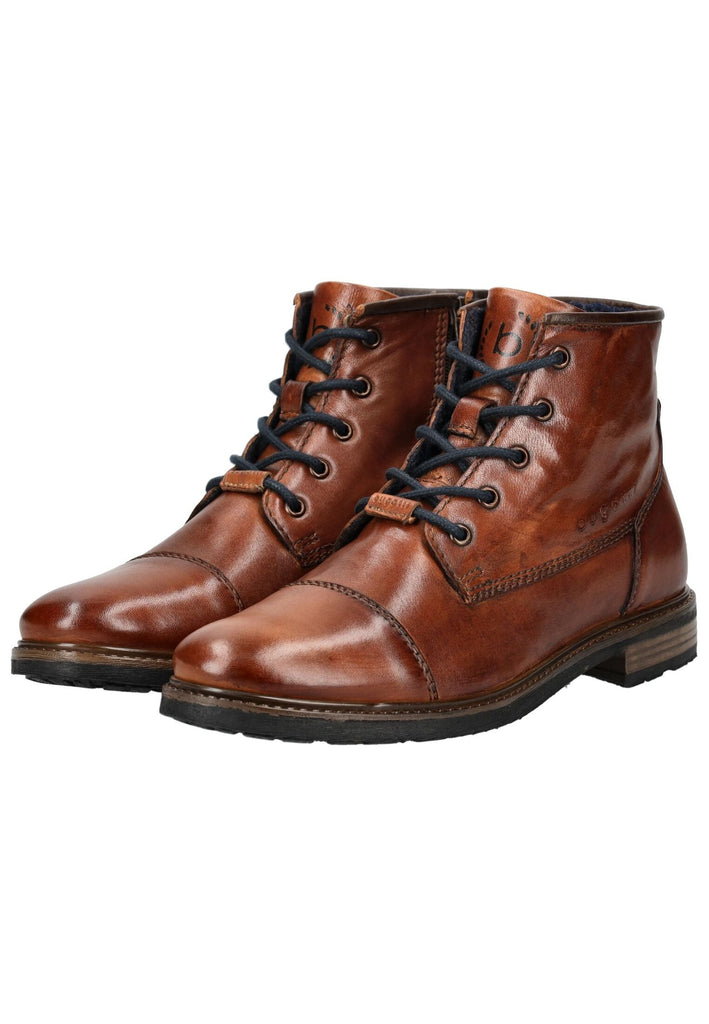 Bugatti Stiefelette Nappaleder Cognac Warmfutter