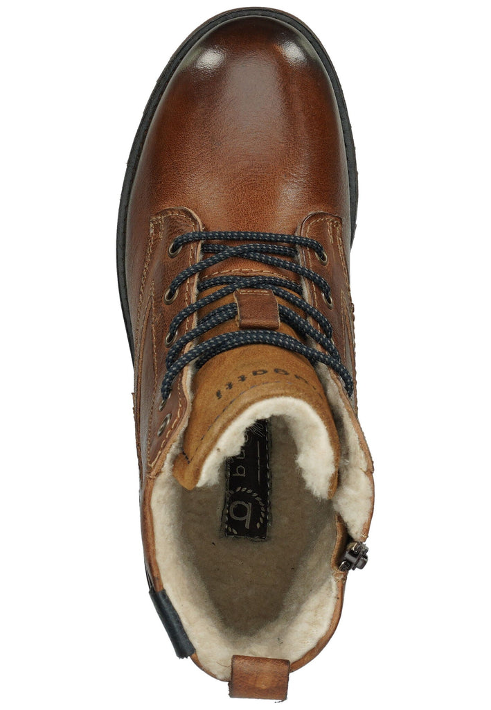 Bugatti Stiefelette Nappaleder Cognac Warmfutter