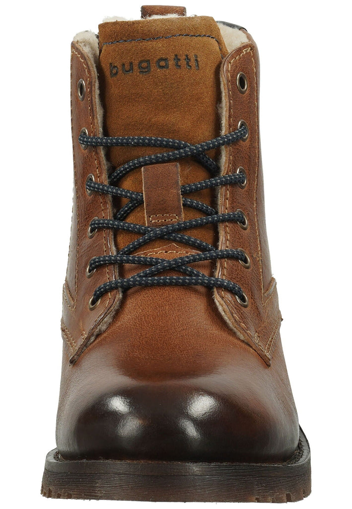 Bugatti Stiefelette Nappaleder Cognac Warmfutter