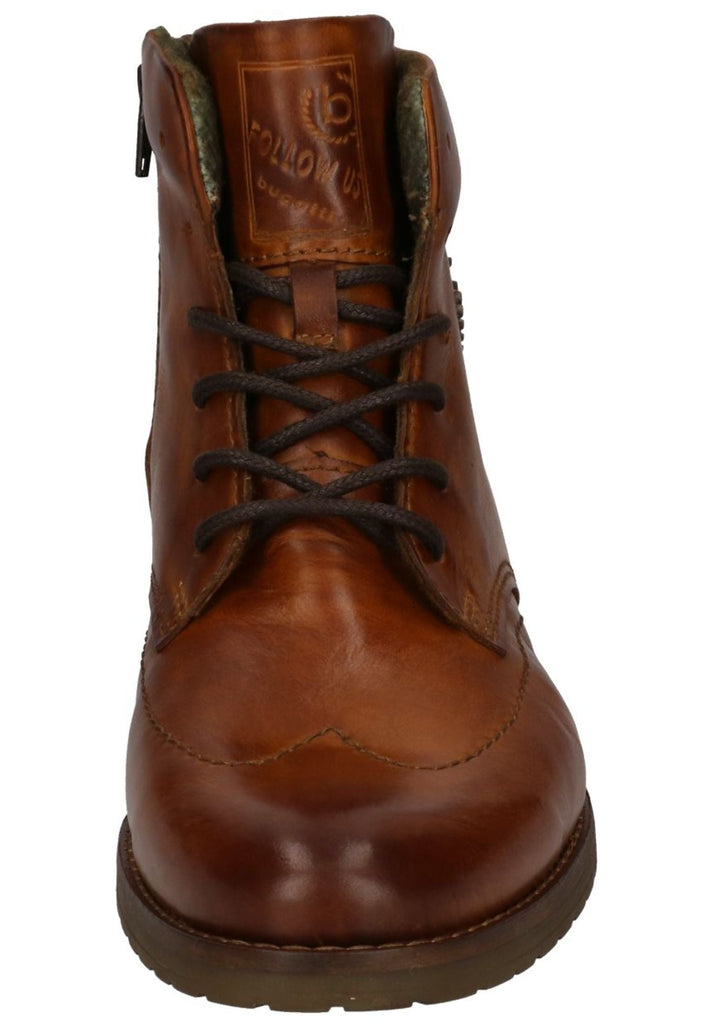 Bugatti Stiefelette Nappaleder Cognac Warmfutter