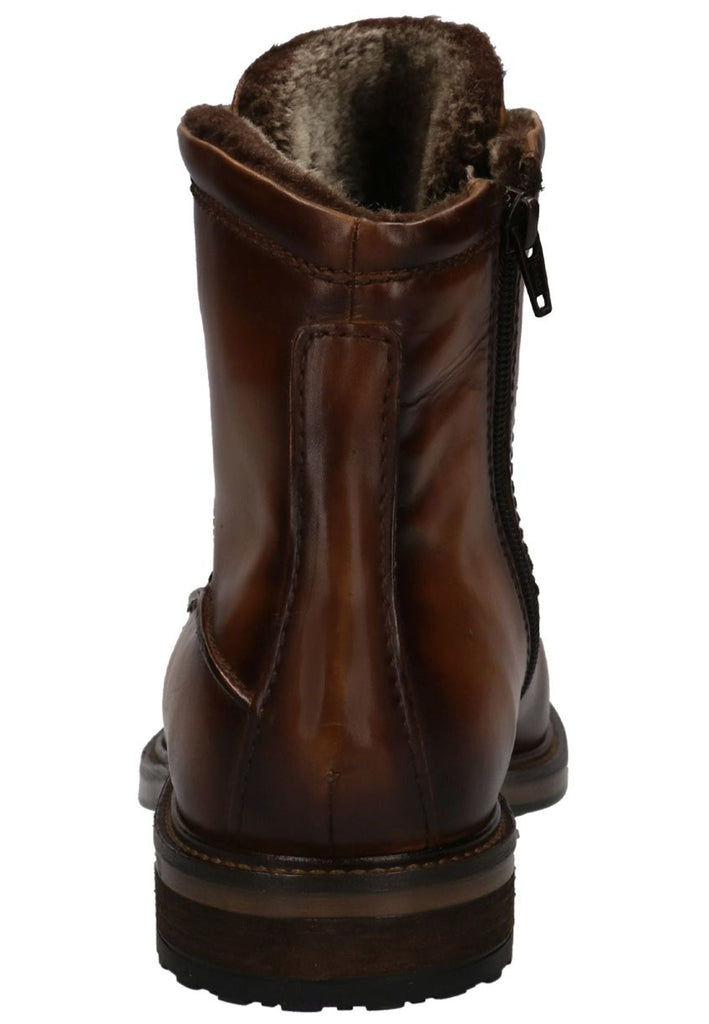 Bugatti Stiefelette Nappaleder Cognac Warmfutter