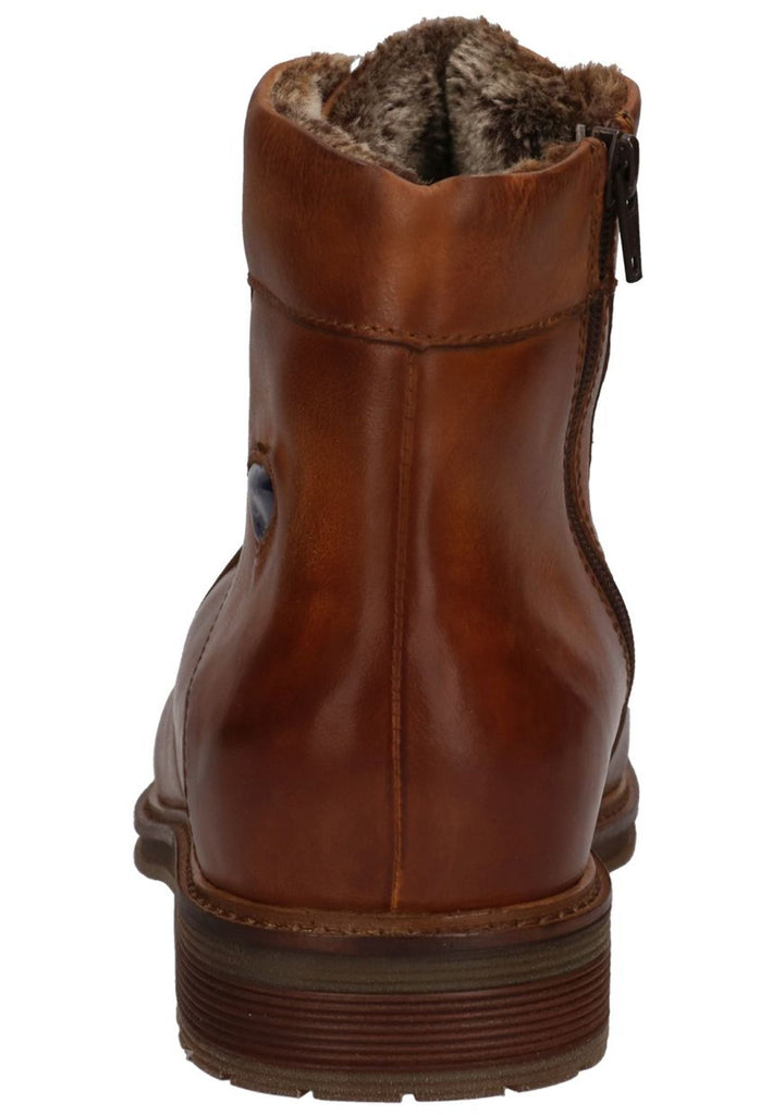 Bugatti Stiefelette Nappaleder Cognac Warmfutter