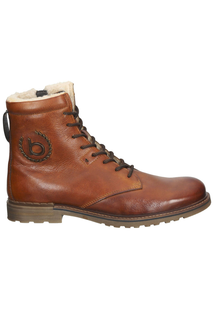 Bugatti Stiefelette Nappaleder Cognac Warmfutter