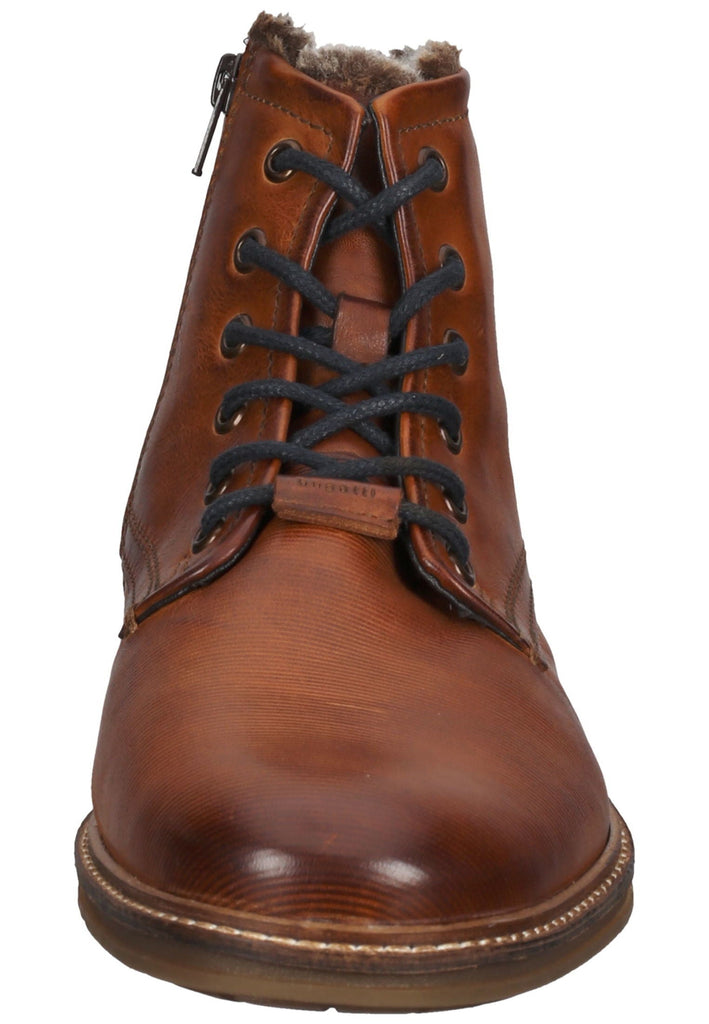 Bugatti Stiefelette Nappaleder Cognac Warmfutter