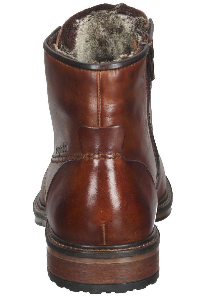 Bugatti Stiefelette Nappaleder Cognac Warmfutter