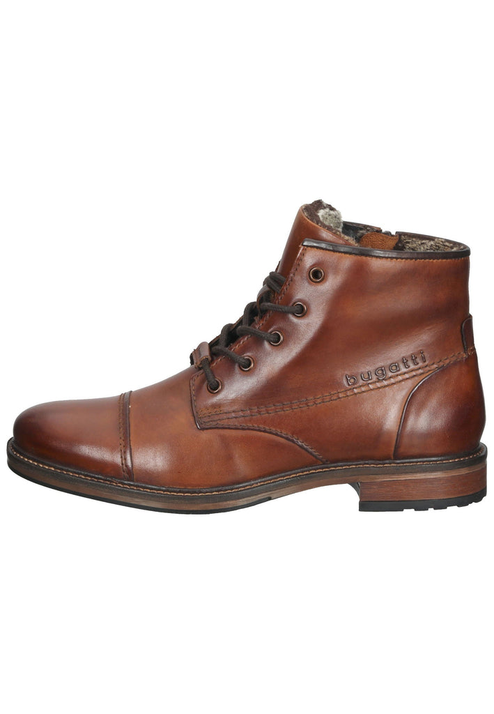 Bugatti Stiefelette Nappaleder Cognac Warmfutter