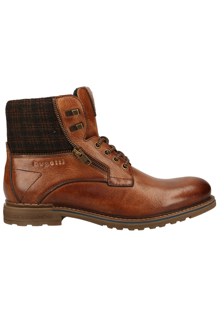 Bugatti Stiefelette Nappaleder Cognac Warmfutter