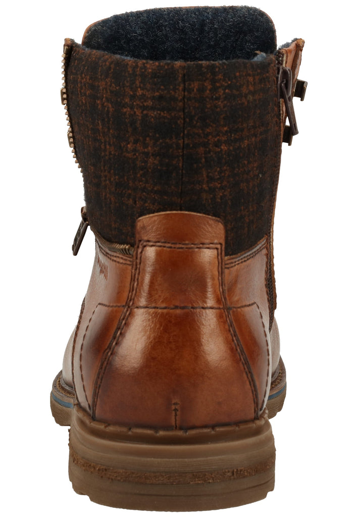 Bugatti Stiefelette Nappaleder Cognac Warmfutter