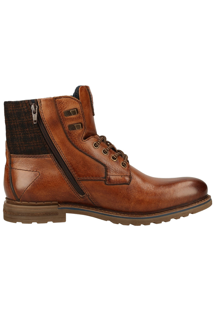 Bugatti Stiefelette Nappaleder Cognac Warmfutter