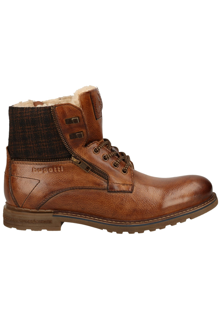 Bugatti Stiefelette Nappaleder Cognac Warmfutter