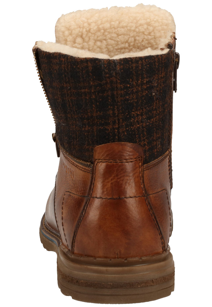 Bugatti Stiefelette Nappaleder Cognac Warmfutter