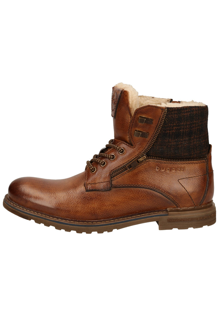 Bugatti Stiefelette Nappaleder Cognac Warmfutter