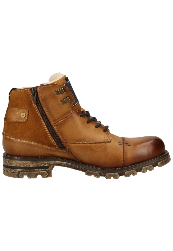 Bugatti Stiefelette Nappaleder Cognac Warmfutter