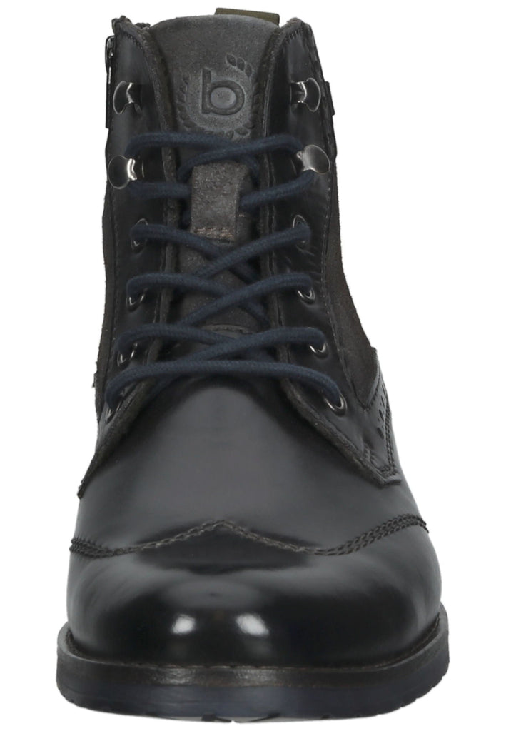 Bugatti Stiefelette Nappaleder Dunkelgrau