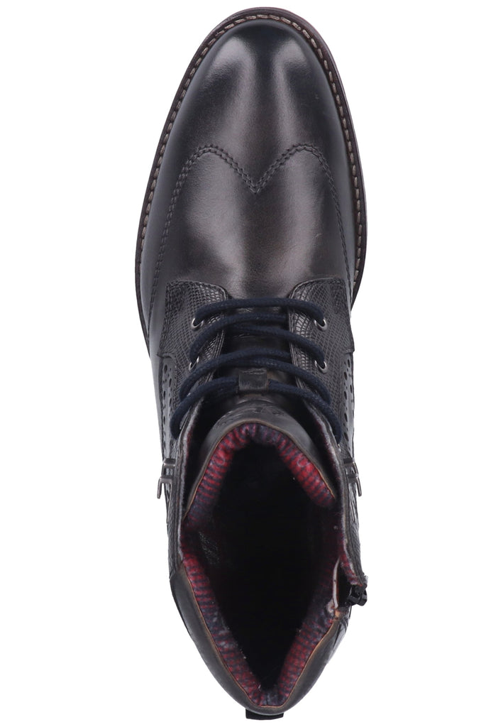 Bugatti Stiefelette Nappaleder Dunkelgrau
