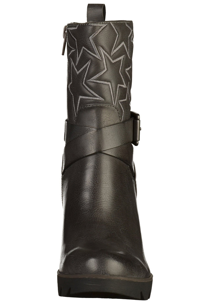 Bugatti Stiefelette Nappaleder Dunkelgrau