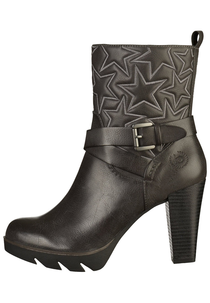 Bugatti Stiefelette Nappaleder Dunkelgrau