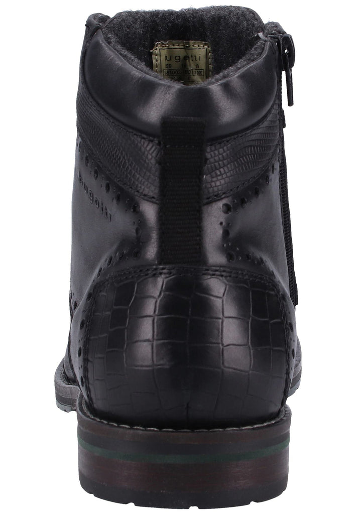 Bugatti Stiefelette Nappaleder Schwarz