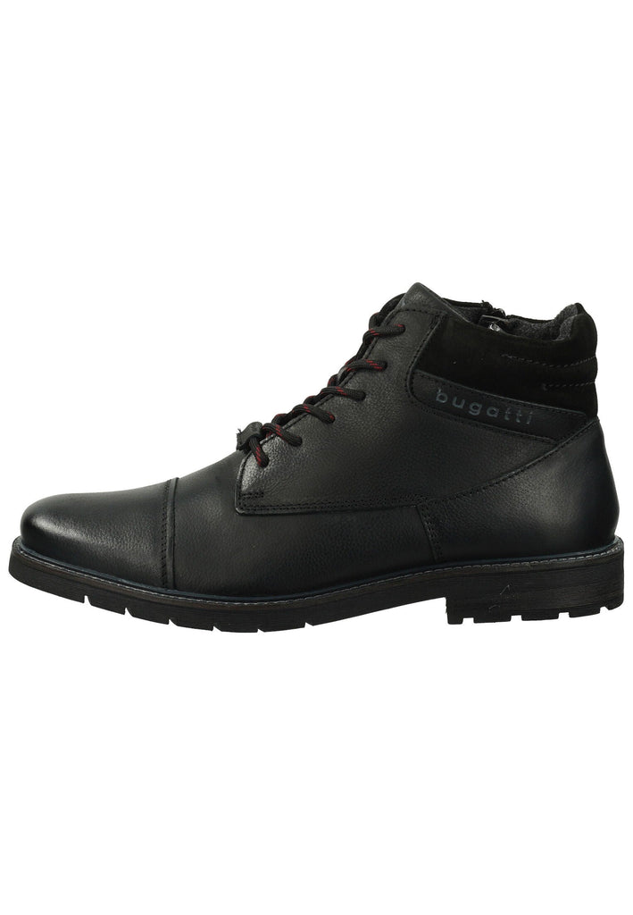 Bugatti Stiefelette Nappaleder Schwarz Warmfutter