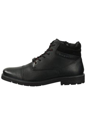 Bugatti Stiefelette Nappaleder Schwarz Warmfutter