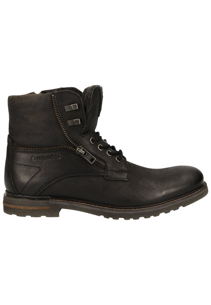 Bugatti Stiefelette Nappaleder Schwarz Warmfutter