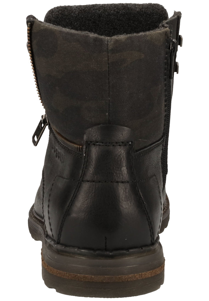 Bugatti Stiefelette Nappaleder Schwarz Warmfutter