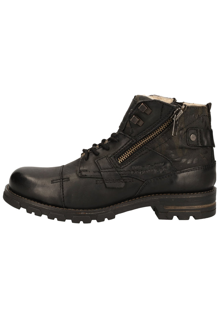 Bugatti Stiefelette Nappaleder Schwarz Warmfutter