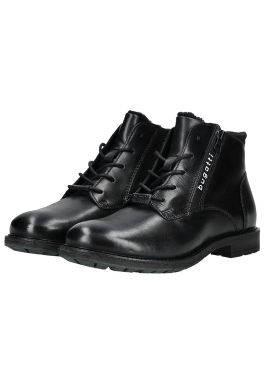 Bugatti Stiefelette Nappaleder Schwarz Warmfutter