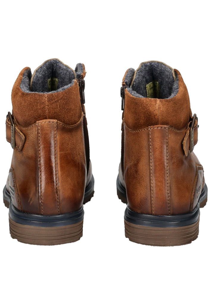 Bugatti Stiefelette Nubukleder Cognac Warmfutter