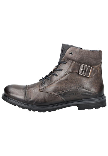 Bugatti Stiefelette Nubukleder Dunkelgrau Warmfutter