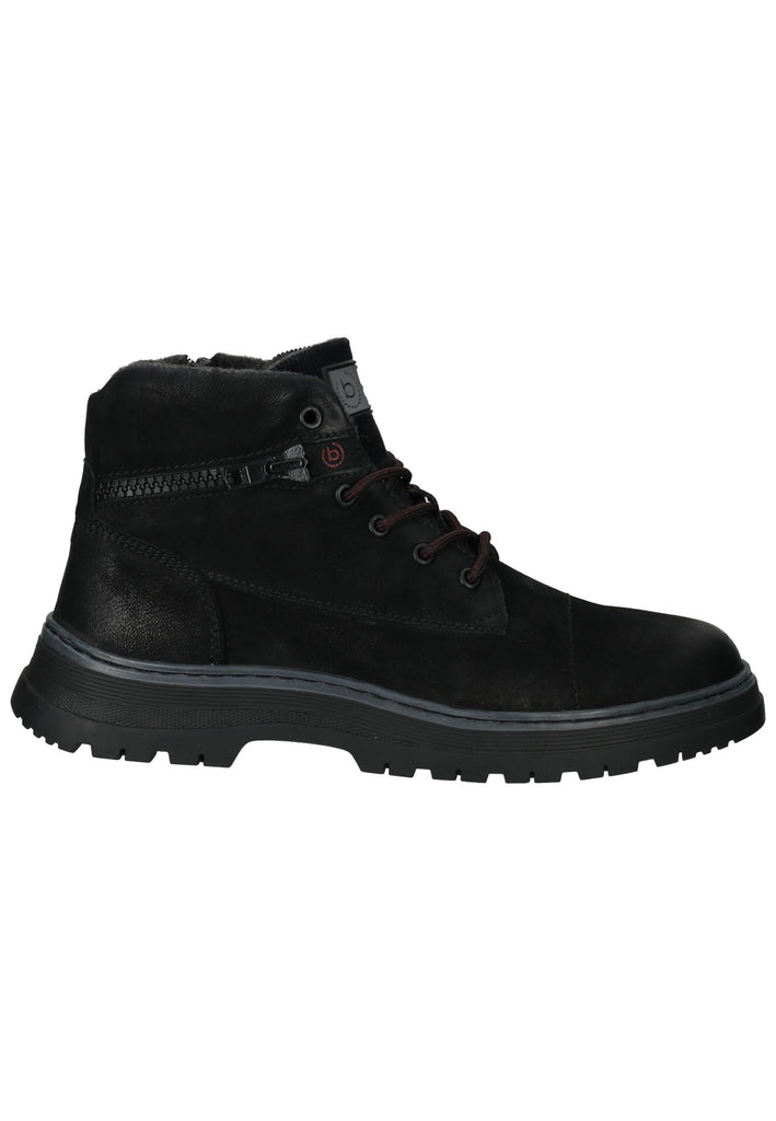 Bugatti Stiefelette Nubukleder Schwarz