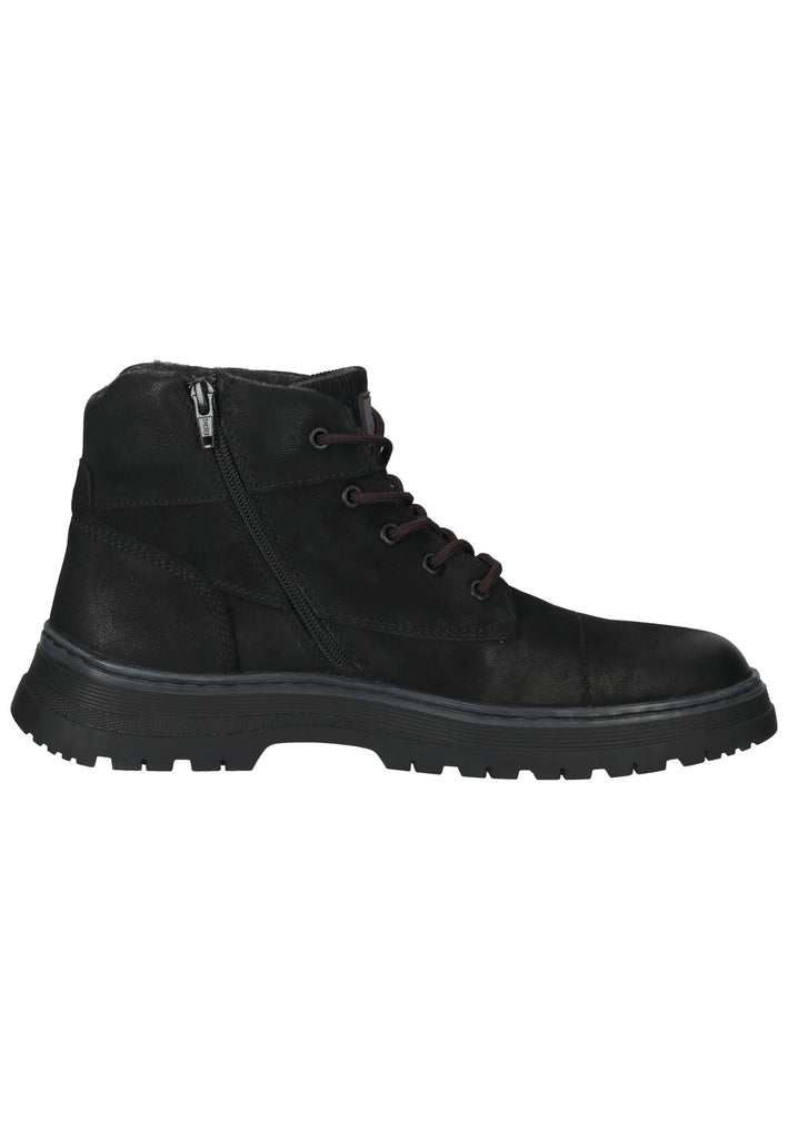 Bugatti Stiefelette Nubukleder Schwarz