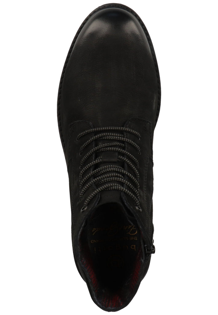 Bugatti Stiefelette Nubukleder Schwarz